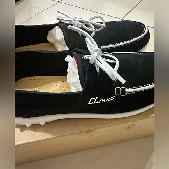NIB Christian Louboutin 45 Black Geromoc Flat